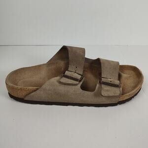 Birkenstock Arizona Taupe suede grey streetwear boho sandals womens 8-8.5 (39)
